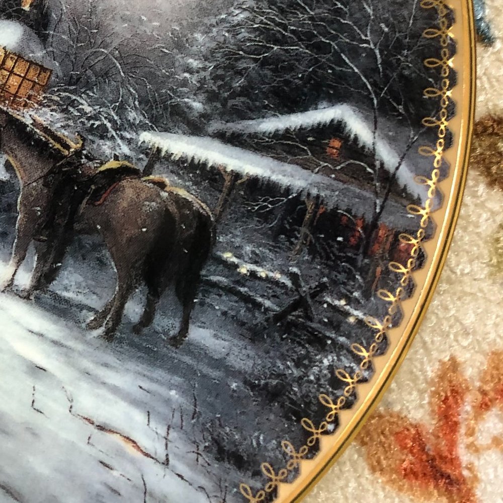 THOMAS KINKADE "A CHRISTMAS WELCOME GATHER AT OUR HOME1997 PLATE & CERT.IFICATE - Picture 13 of 16
